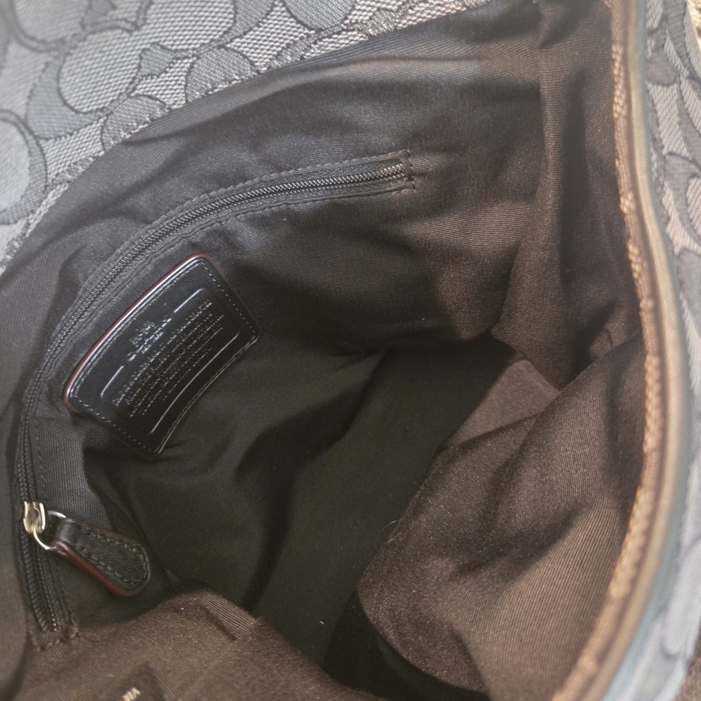 Coach Black and Gray Patterned Shoulder Bag - Picture 6 of 12